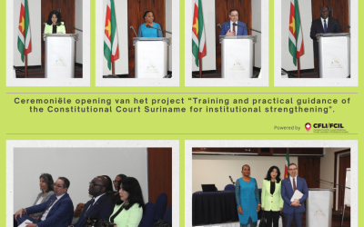 Ceremoniële opening van het project “Institutional strengthening of the Constitutional Court of Suriname via training and practical guidance”